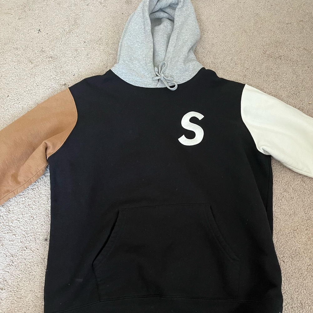 Supreme S Logo Hoodie Color Blocked